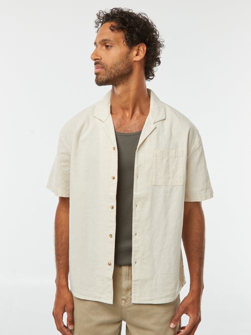 Chemise manches courtes avec poche poitrine - Kiabi