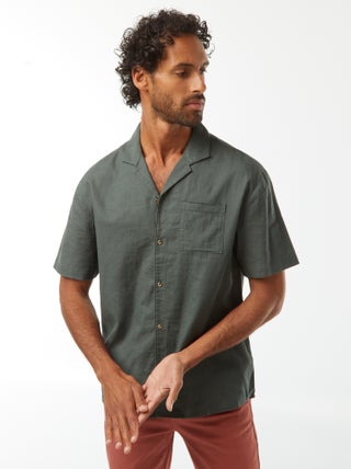 Chemise manches courtes avec poche poitrine
