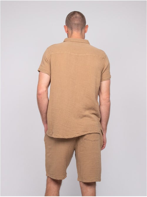 Chemise manches courtes coton doumaki - Kiabi