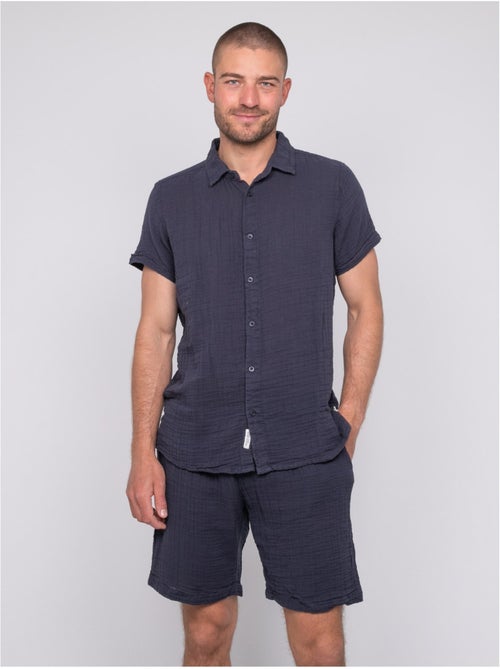 Chemise manches courtes coton doumaki - Kiabi