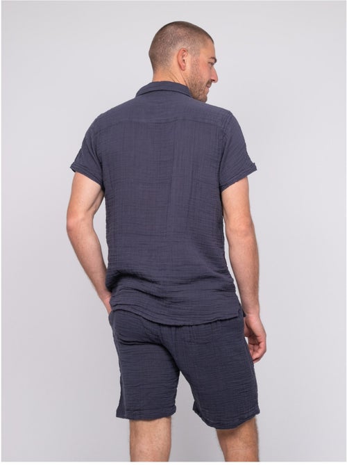 Chemise manches courtes coton doumaki - Kiabi