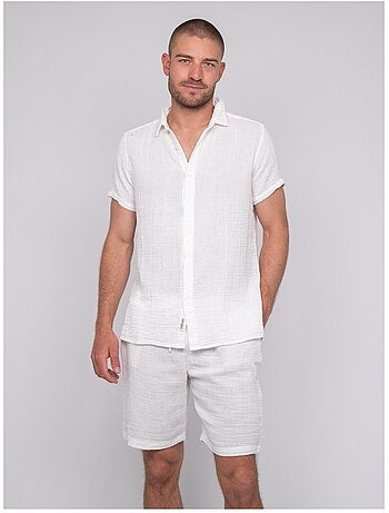 Chemise manches courtes coton doumaki