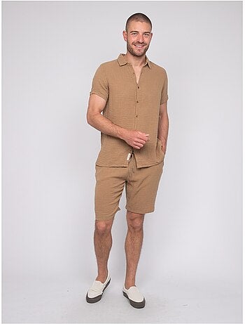 Chemise manches courtes coton doumaki