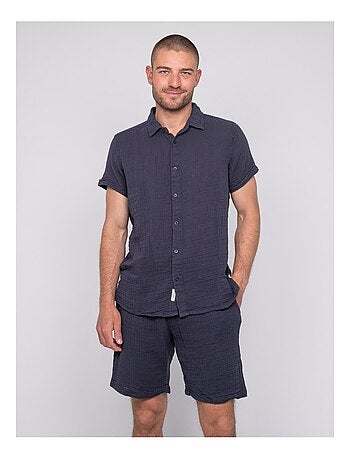 Chemise manches courtes coton doumaki