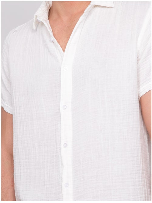 Chemise manches courtes coton doumaki - Kiabi