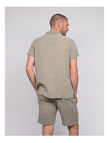 Chemise manches courtes coton doumaki