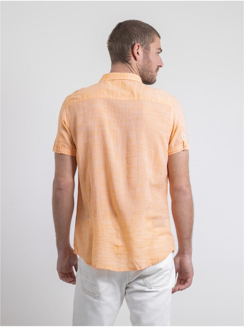 Chemise manches courtes dapermi Orange - Kiabi