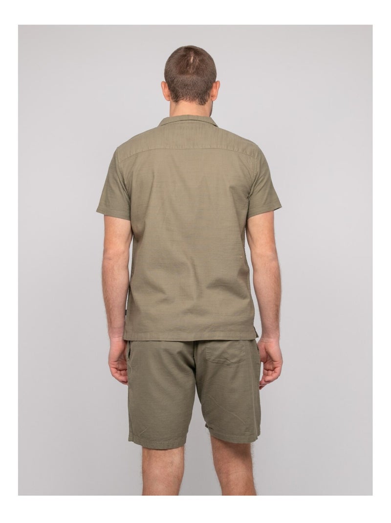 Chemise manches courtes doukipolo Kaki - Kiabi