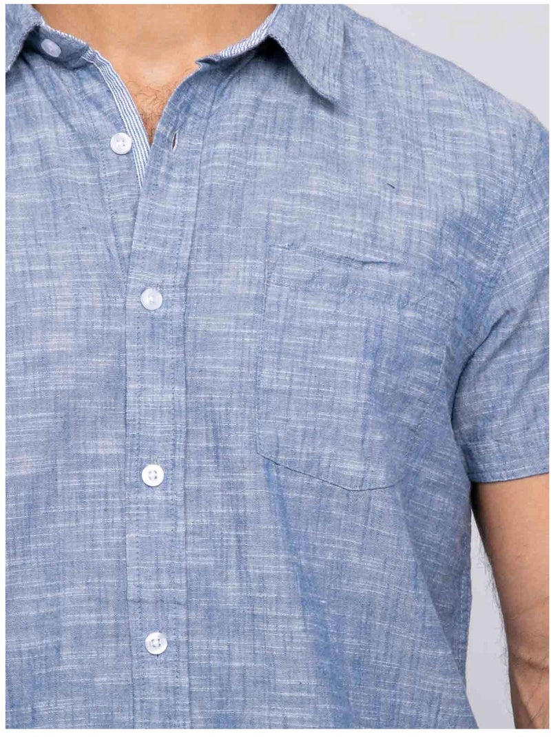 Chemise manches courtes drogobie Bleu - Kiabi