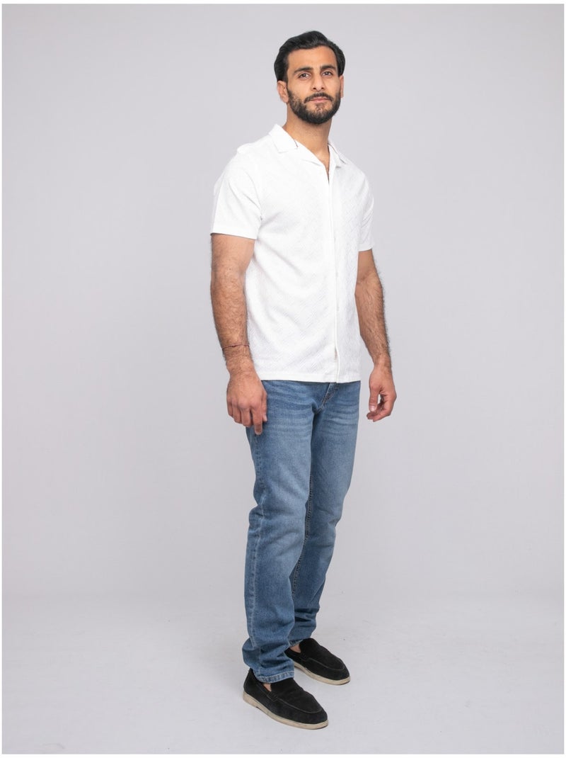 Chemise manches courtes dropoleon Ecru - Kiabi