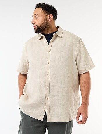 Chemise manches courtes en lin