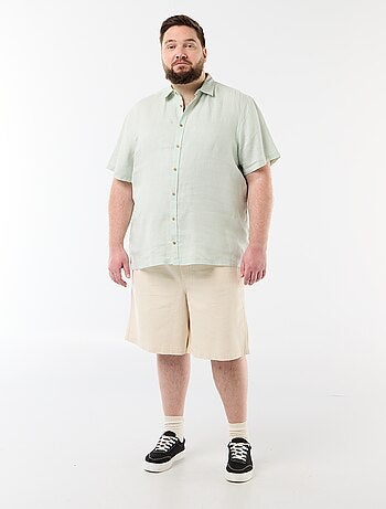 Chemise manches courtes en lin