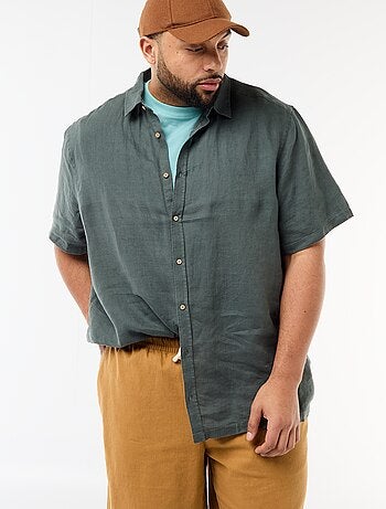 Chemise manches courtes en lin