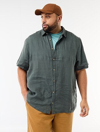 Chemise manches courtes en lin