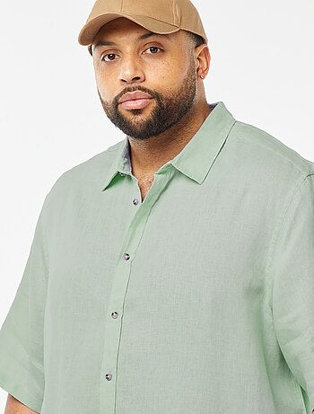 Chemise manches courtes en lin