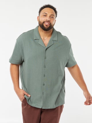 Chemise manches courtes en maille casual