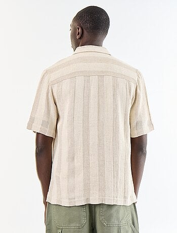 Chemise manches courtes en maille crochet