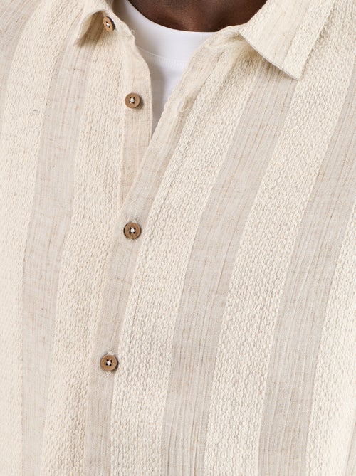 Chemise manches courtes en maille crochet - Kiabi