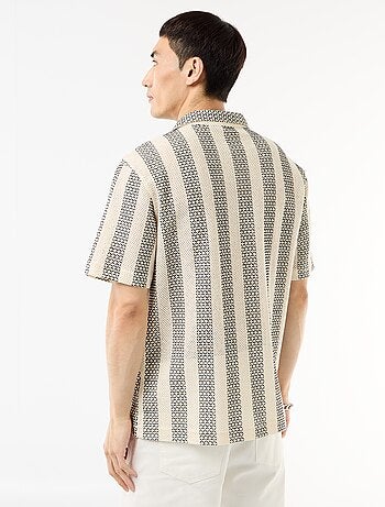 Chemise manches courtes en maille crochet