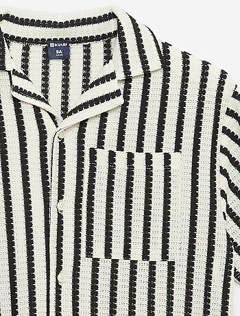 Chemise manches courtes en maille crochet