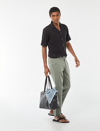 Chemise manches courtes en maille fantaisie