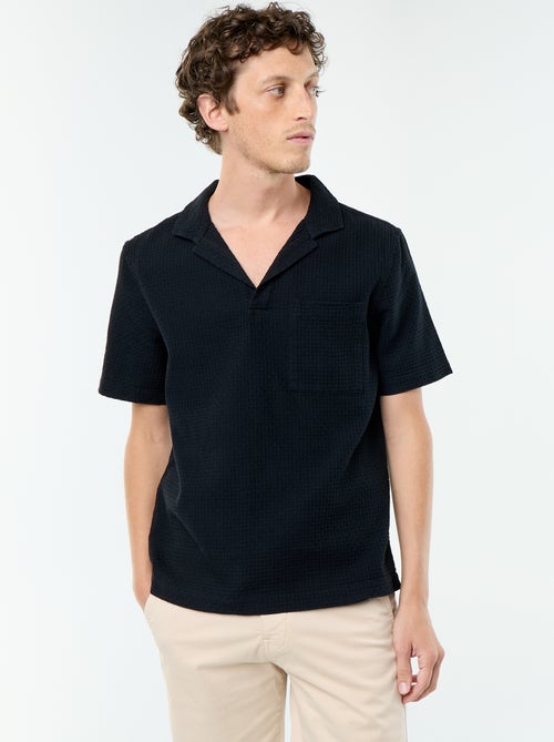 Chemise manches courtes en maille fantaisie - Kiabi