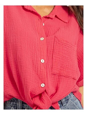 Chemise manches courtes gaze de coton odette