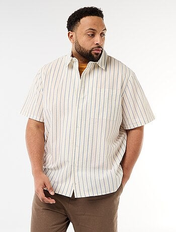 Chemise manches courtes légère à rayures