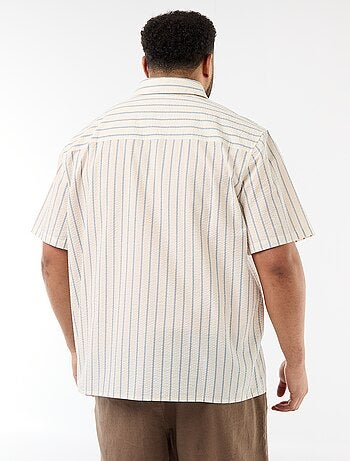 Chemise manches courtes légère à rayures