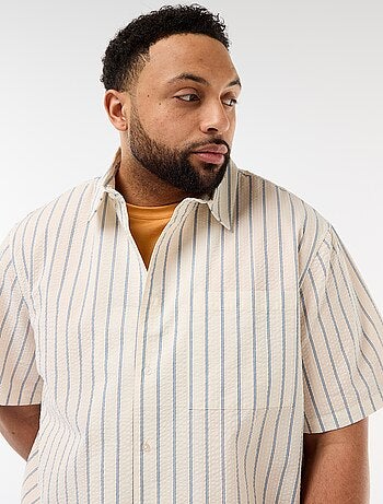 Chemise manches courtes légère à rayures