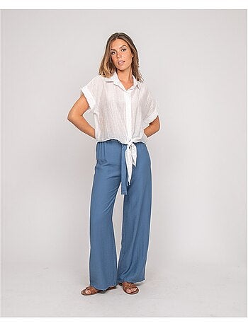 Chemise manches courtes lurex onyx