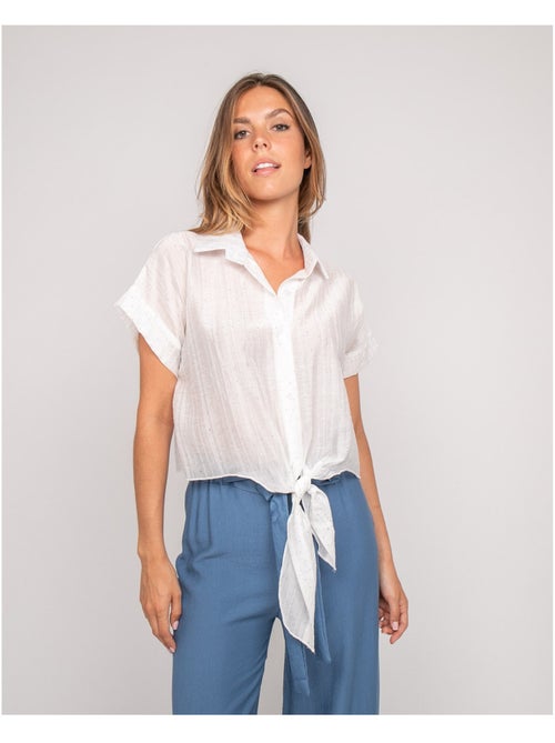 Chemise manches courtes lurex onyx - Kiabi