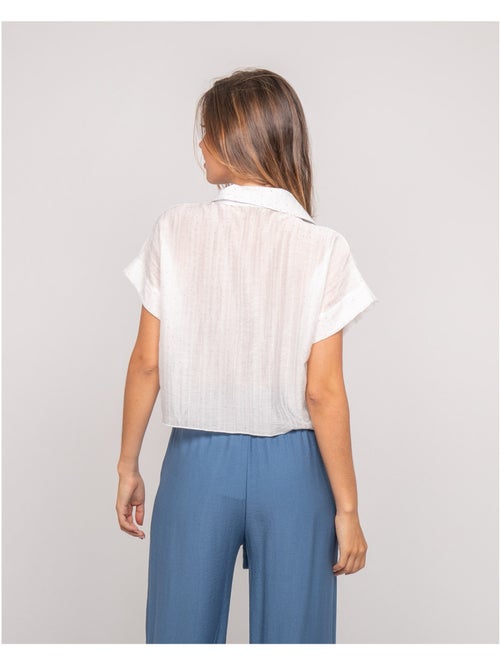 Chemise manches courtes lurex onyx - Kiabi