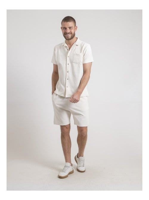 Chemise manches courtes maille coton datacuba - Kiabi