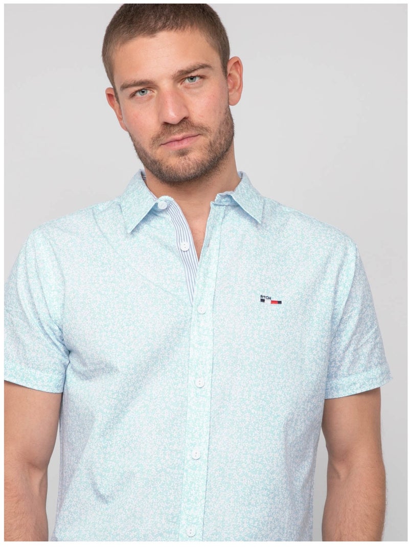 Chemise manches courtes motifs dezelua Vert - Kiabi
