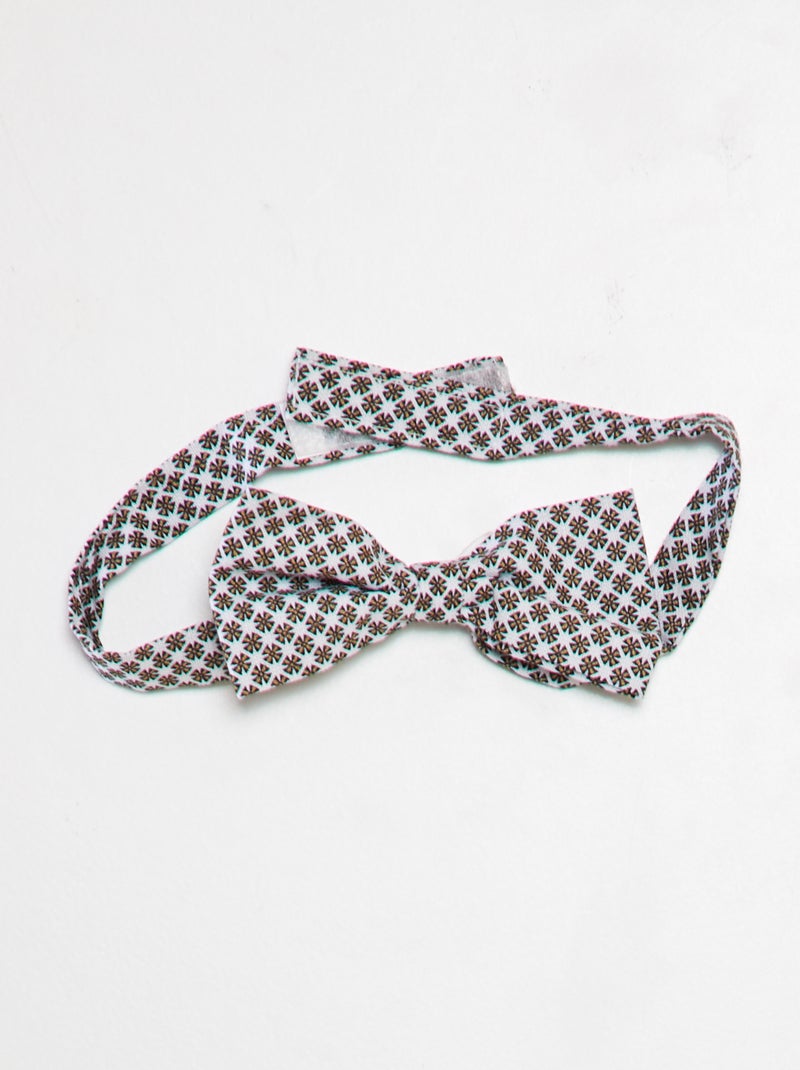 Chemise manches courtes + nœud papillon Bleu - Kiabi