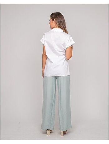 Chemise manches courtes nouée coté omerva