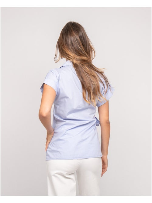 Chemise manches courtes nouée coté omerva - Kiabi Chemise manches courtes nouée coté omerva - Kiabi