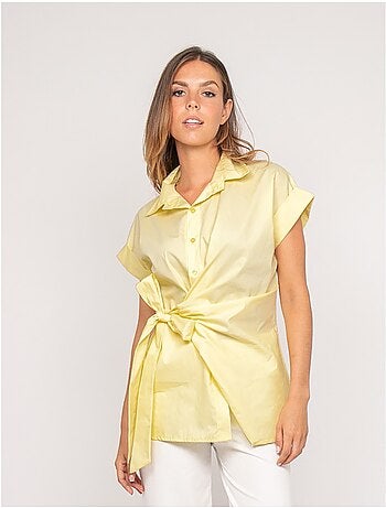 Chemise manches courtes nouée coté omerva