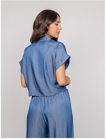 Chemise manches courtes nouée omerlie