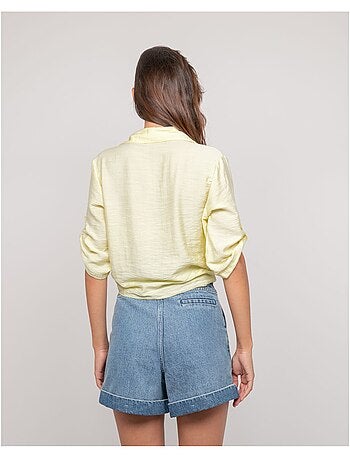 Chemise manches courtes nouée ovelie