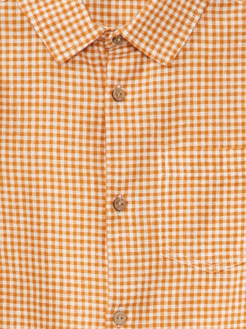 Chemise manches courtes Orange - Kiabi