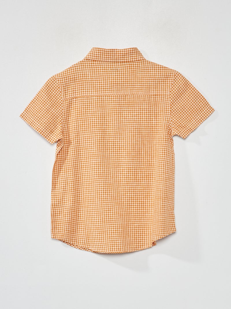 Chemise manches courtes Orange - Kiabi