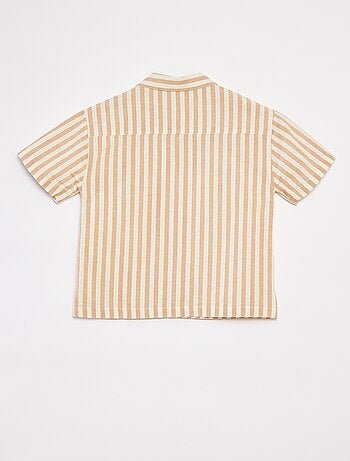Chemise manches courtes rayée