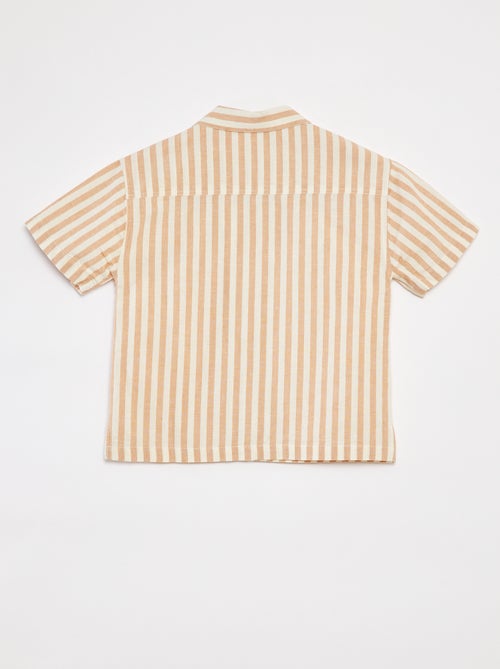 Chemise manches courtes rayée - Kiabi