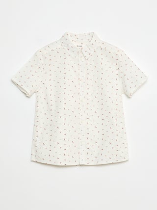 Chemise manches courtes rayée