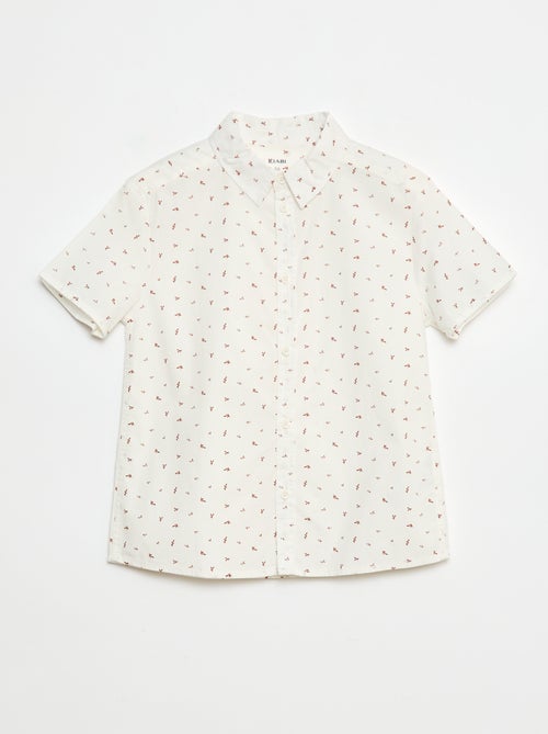 Chemise manches courtes rayée - Kiabi