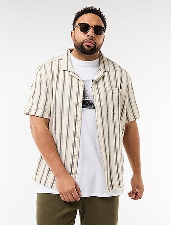 Chemise manches courtes rayée