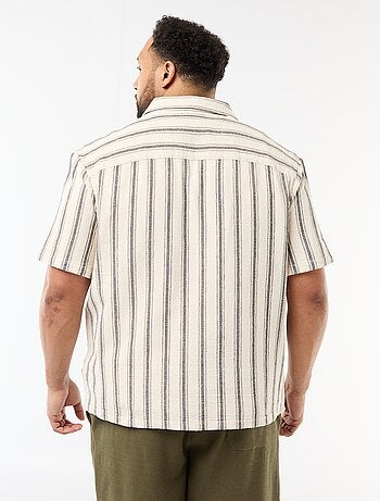 Chemise manches courtes rayée
