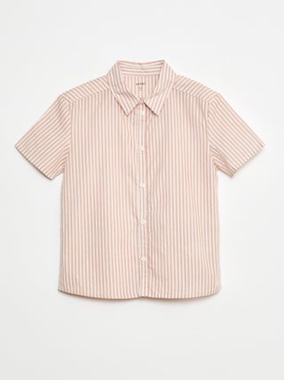 Chemise manches courtes rayée